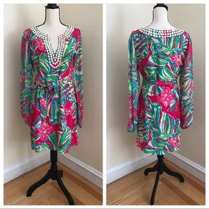Lilly Pulitzer Seamus Beaded Silk Tunic Dress